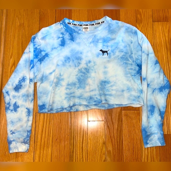 PINK Victoria's Secret Tops - VS Blue Tye Dye Sweater